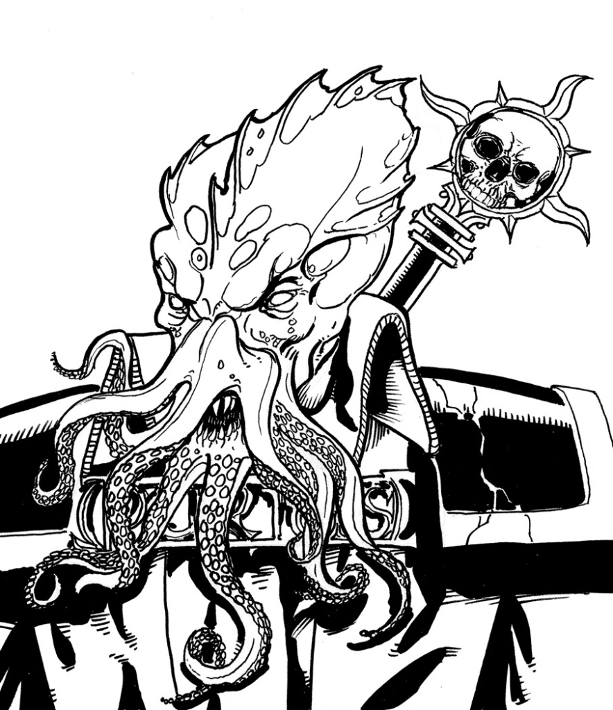 character portrait, mindflayer